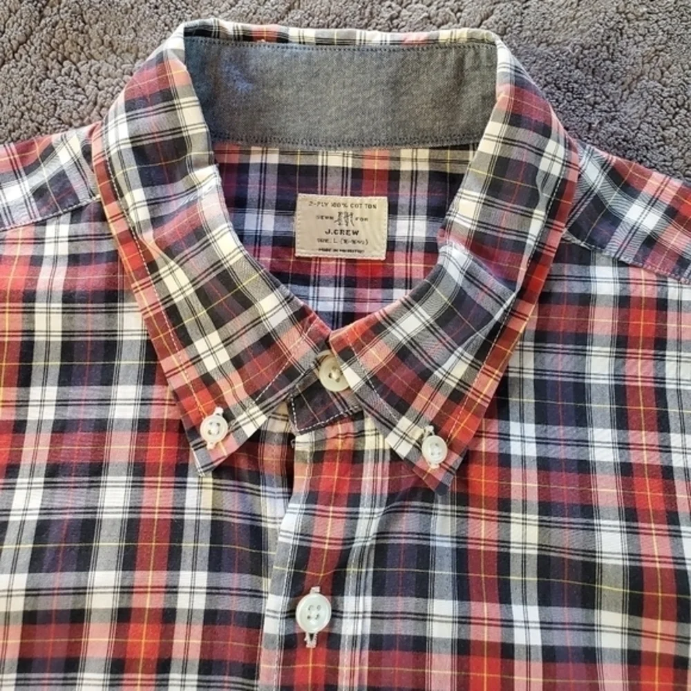 J. Crew 2-ply 100% Cotton Plaid Shirt